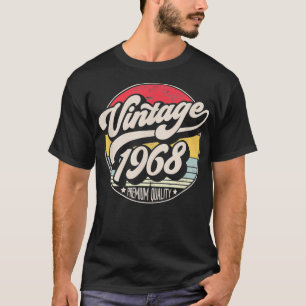 T-shirt Vintage 1968 53e anniversaire, Retro Sunset Style
