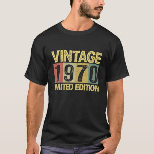 T-shirt Vintage 1970 Anniversaire 52 Ans Amusant 52e Anniv