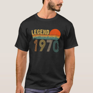 T-shirt Vintage 1970 Rétro 51 Ans Pour Garçon Fille