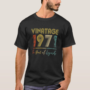 T-shirt Vintage 1971 51e Anniversaire Idées Hommes Femmes
