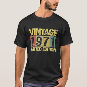 T-shirt Vintage 1971 Anniversaire 51 Ans Amusant 51e Anniv