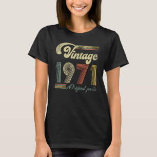 T-shirt Vintage 1971 Anniversaire Retro 52e Toute la parti