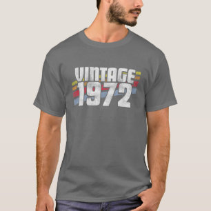 T-shirt Vintage 1972 50E Anniversaire Cadeau Hommes Femmes