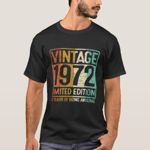 T-shirt Vintage 1972 Edition Limitée 50E Anniversaire 50 A