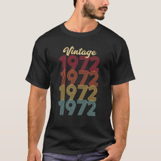 T-shirt Vintage 1972 Made In 1972 50th Birthday 50 Years O