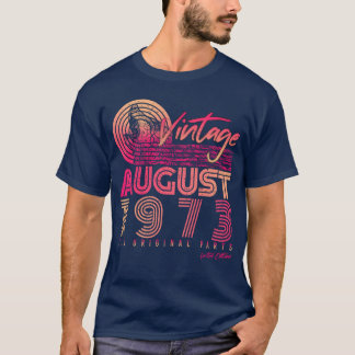 T-shirt Vintage 1973 August boy