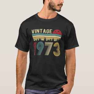 T-shirt Vintage 1973 Retro 50th Birthday Cadeau Hommes Fem