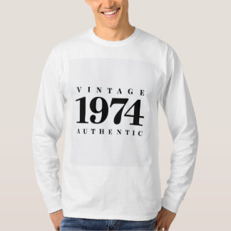 T-shirt Vintage 1974 Authentic - Retro Birthday Sweatshirt