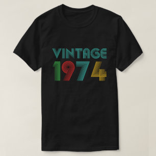 T-shirt Vintage 1974, Cadeau 50e Anniversaire