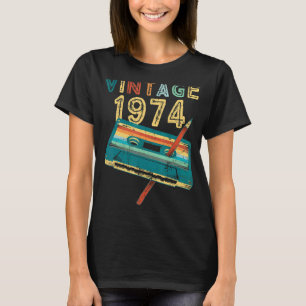 T-shirt Vintage 1974 Musique Cassette 49e anniversaire 49 