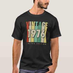 T-shirt Vintage 1976 Limited Edition Retro Anniversaire Ca