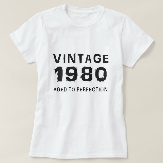 T-shirt Vintage 1980 (Design devant)