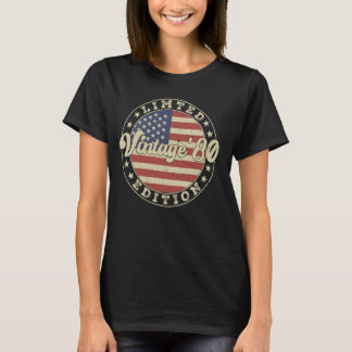 T-shirt Vintage 1980 44e anniversaire 44 ans American F