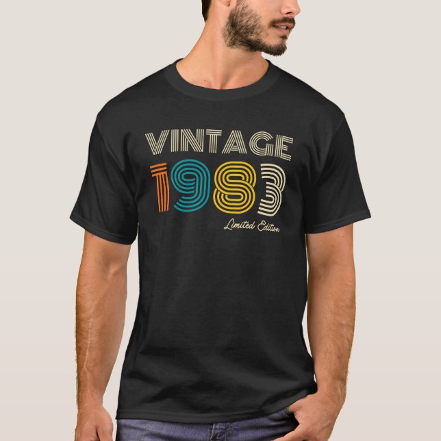 T-shirt Vintage 1983 41e anniversaire (Devant)