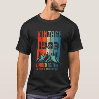 T-shirt Vintage 1983 Edition Limitée 39E Anniversaire 39 A