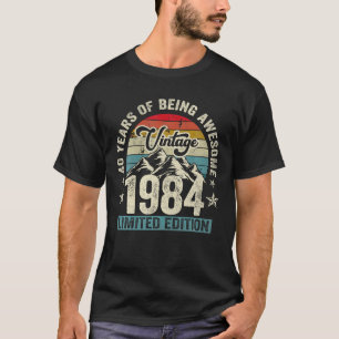T-shirt Vintage 1984 40e anniversaire Retro 40 ans d'être
