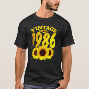 T-shirt Vintage 1986 35e anniversaire tournesol 35 ans B