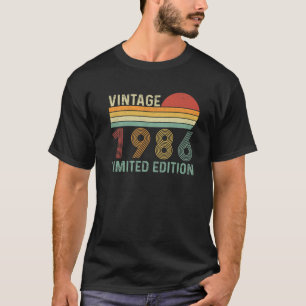 T-shirt Vintage 1986 Perturbé 36E Anniversaire 36 Ans Bei