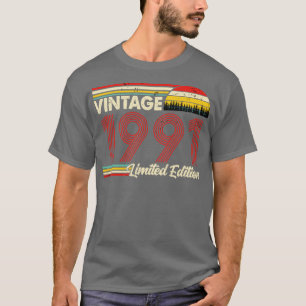 T-shirt Vintage 1991 Birthday Shirt Limited Edition 1991 B