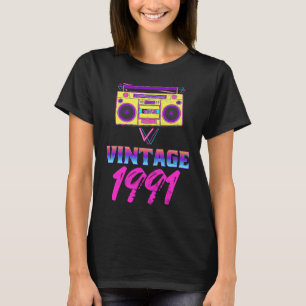 T-shirt Vintage 1991 Fabriqué en 1991 30e anniversaire 30