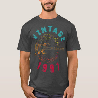 T-shirt Vintage 1997 Birthday Limited Edition Guitar Music
