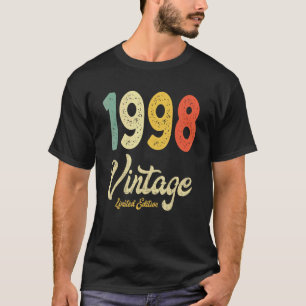 T-shirt Vintage 1998 24e anniversaire Cadeau Retro 24 ans