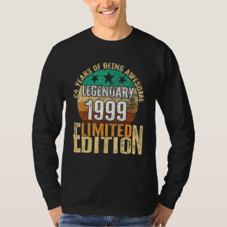 T-shirt Vintage 1999 Légendaire Edition Limitée 24 ans