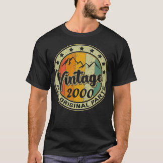 T-shirt Vintage 2000 Retro Cadeau 22 ans Anniversaire 22e 