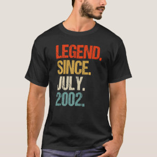 T-shirt vintage 2002 21e anniversaire rétro 21 ans