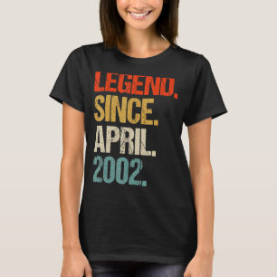 T-shirt vintage 2002 21e anniversaire rétro 21 ans