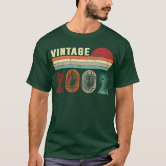 T-shirt Vintage 2002 Garçons Filles 20 ans 20e anniversair