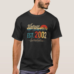 T-shirt Vintage 2002 Rétro 20 Ans D'Être Étonnant 20E