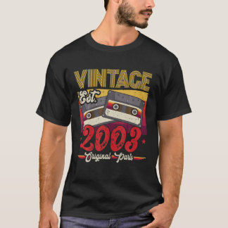 T-shirt Vintage 2003 Pièces originales Drôle 19 Ans 19T