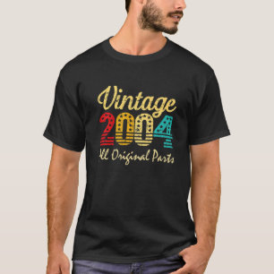 T-shirt Vintage 2004 18 Ans Hommes Et Femmes 18E Birt