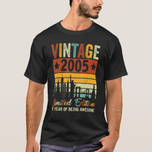 T-shirt Vintage 2005 17 Ans 17ème Anniversaire