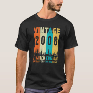 T-shirt Vintage 2008 15e anniversaire Hommes Femmes