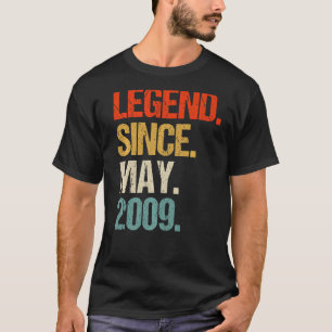 T-shirt vintage 2009 14ème anniversaire rétro 14 ans 1