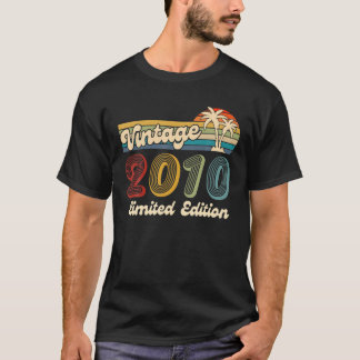 T-shirt Vintage 2010 12 Ans 12E Anniversaire Tee Limite