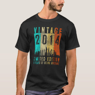 T-shirt Vintage 2014 9e anniversaire 9 ans