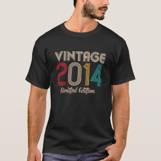 T-shirt Vintage 2014 Limited Edition 8e anniversaire 8 ans
