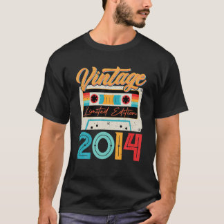 T-shirt Vintage 2014 Magnifique 8 Ans Rétro 8E Birthda