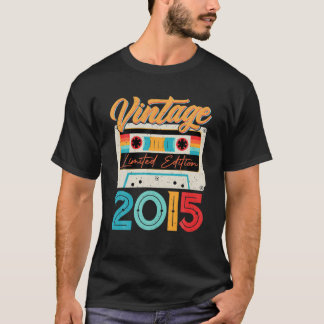 T-shirt Vintage 2015 Magnifique 7 Ans Rétro 7E Birthda
