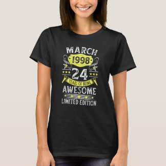 T-shirt Vintage 24 Ans Incroyable Depuis Mars 1998 24ème