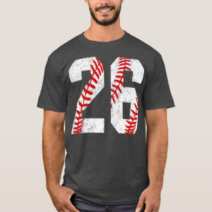 T-shirt Vintage 26 Laces Baseball Baseball Maman Jersey Lo