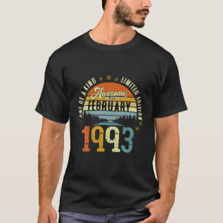 T-shirt Vintage 29E Anniversaire Awesome Depuis Février 19