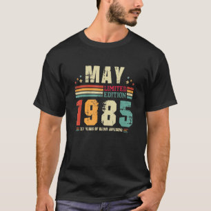 T-shirt Vintage 37 Years Old Retro Birthday Awesome Since