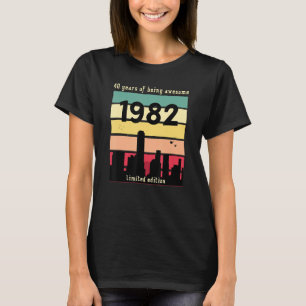 T-shirt Vintage 40e anniversaire T Shirt Retro 1982