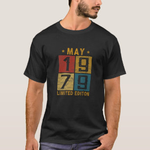 T-shirt Vintage 43E Anniversaire Mai 1979 Né En 1979 43 An