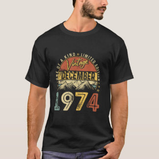 T-shirt Vintage 50 Ans Pour Hommes Cadeau Femme Dec Vintag