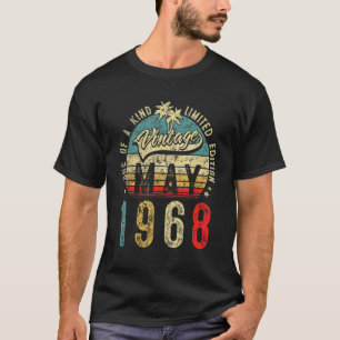 T-shirt Vintage 54 Ans Mai 1968 Décorations 54e Bir